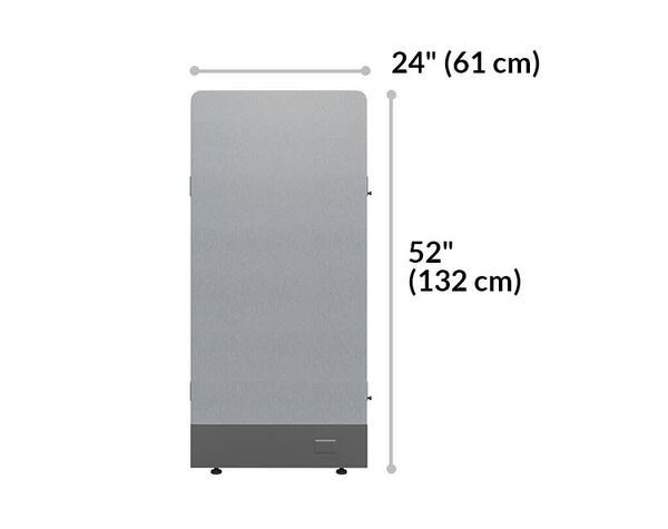 cube panel is twenty four inches long and fifty two inches tall